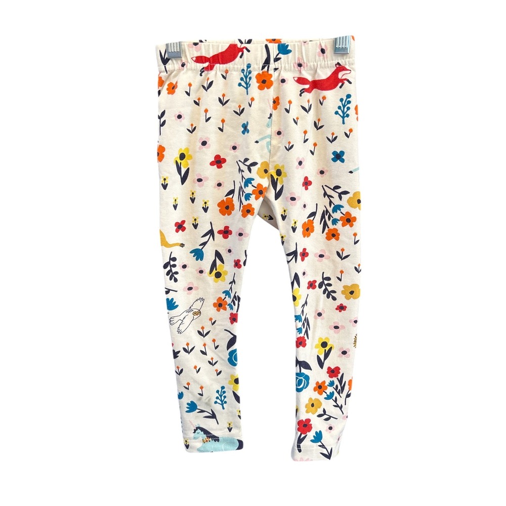 3T Hanna Andersson Leggings Cottagecore Woodland Whimsical Animal Print Folk Art